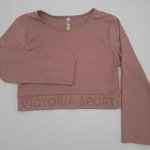 Victoria's Sport Long Sleeve Workout Crop Top Activewear Athleisure Stretch M